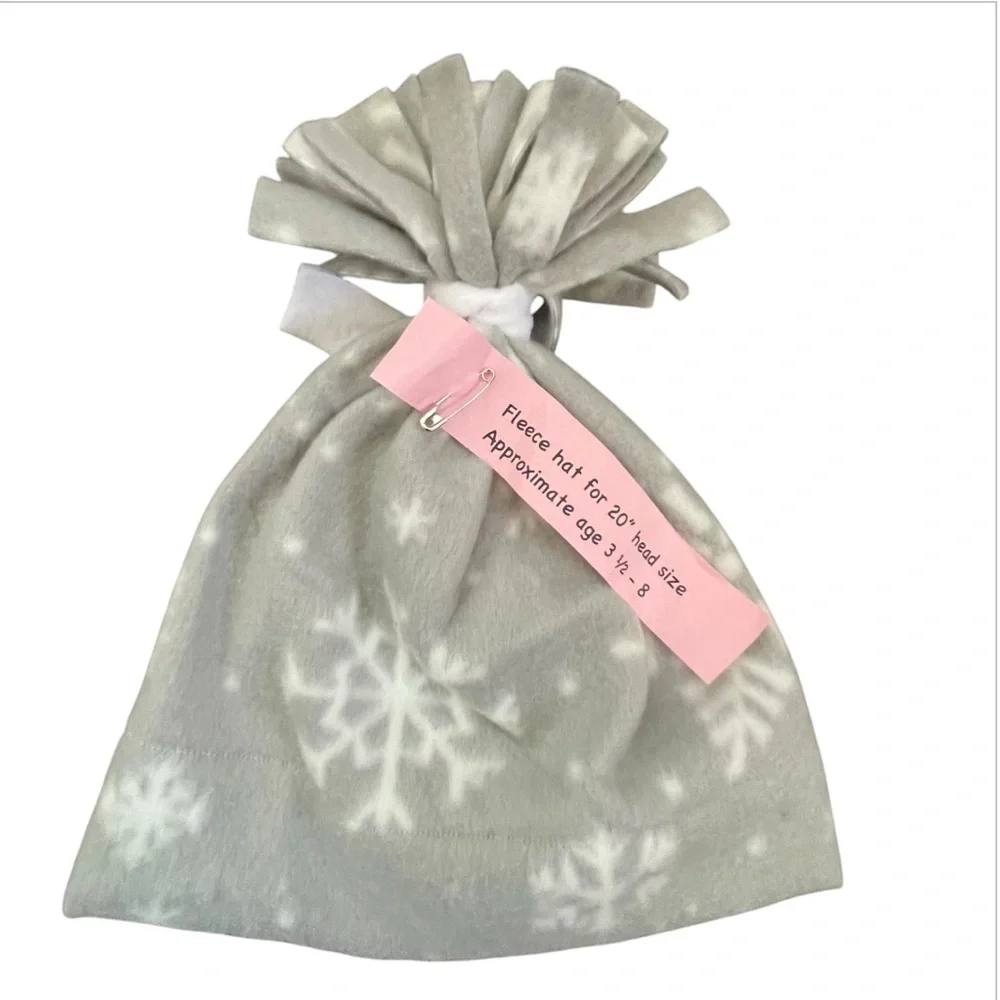 Handmade Fleece Snowflake Kids Hat